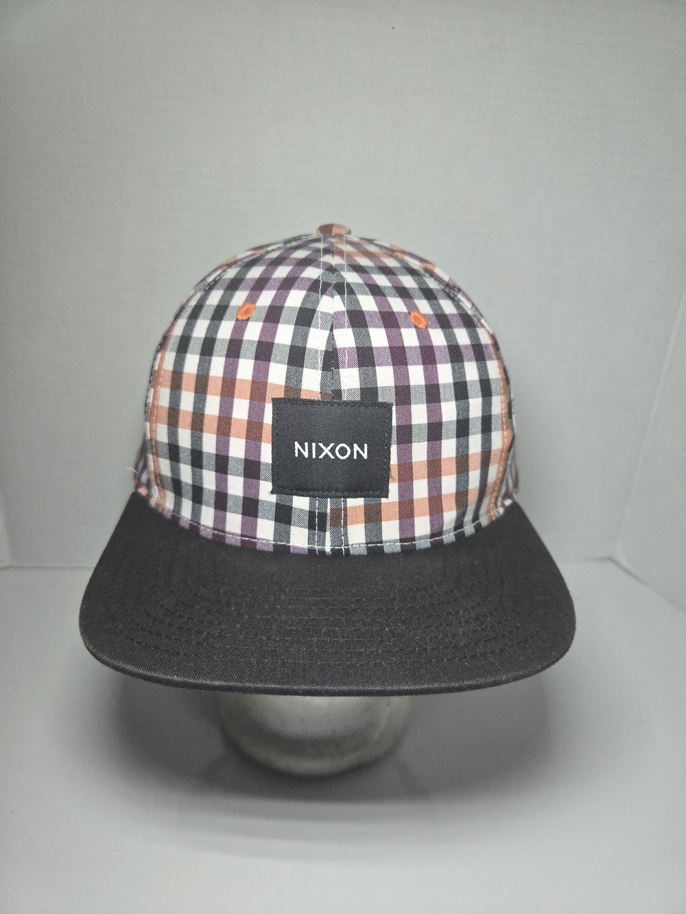 STARTER Plaid Snapback Hat with Black Brim